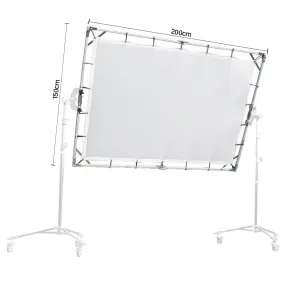 150x200cm (59"x78.7") Collapsible Translucent Diffuser Butterfly Sunscrim (No Stands)