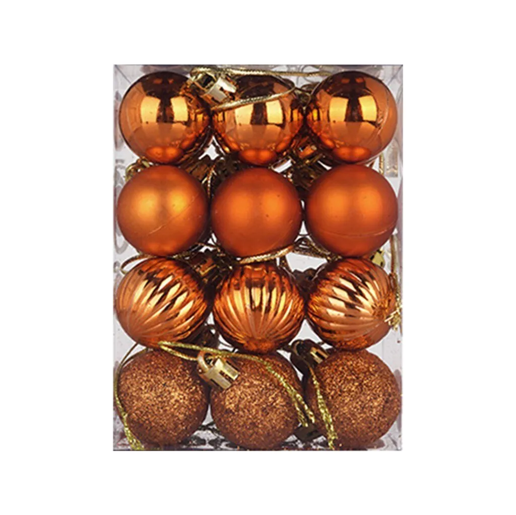 24pcs Christmas Tree Decor Ball 3cm Bauble Hanging Xmas Party Ornament Decorations For Home 2021 New Year Christmas Decorations