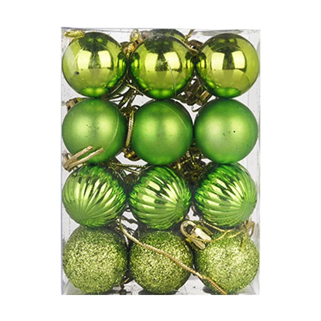 24pcs Christmas Tree Decor Ball 3cm Bauble Hanging Xmas Party Ornament Decorations For Home 2021 New Year Christmas Decorations