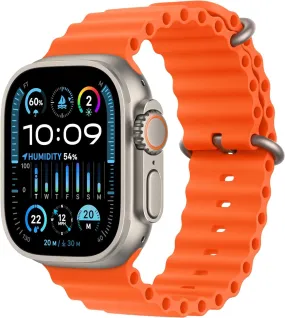 Apple Watch Ultra 2 [GPS   Cellular, 49mm] Smartwatch, Rugged Titanium Case, Orange Ocean Band