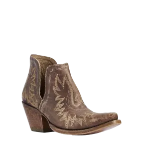 Ariat Ladies Dixon Distressed Brown Western Ankle Boots 10031487