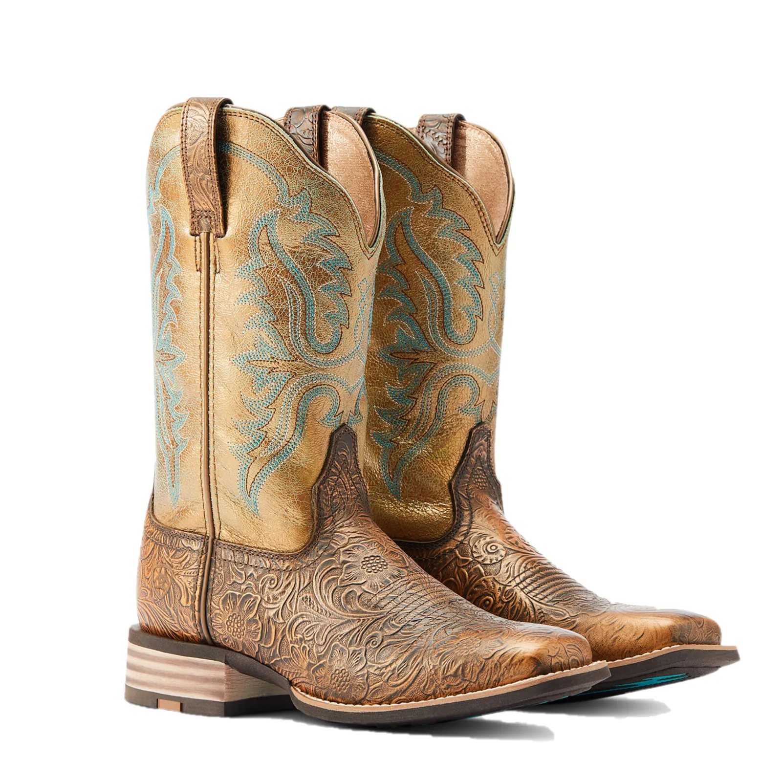 Ariat Ladies Olena Bronze Age & Green Mile Western Boots 10044442