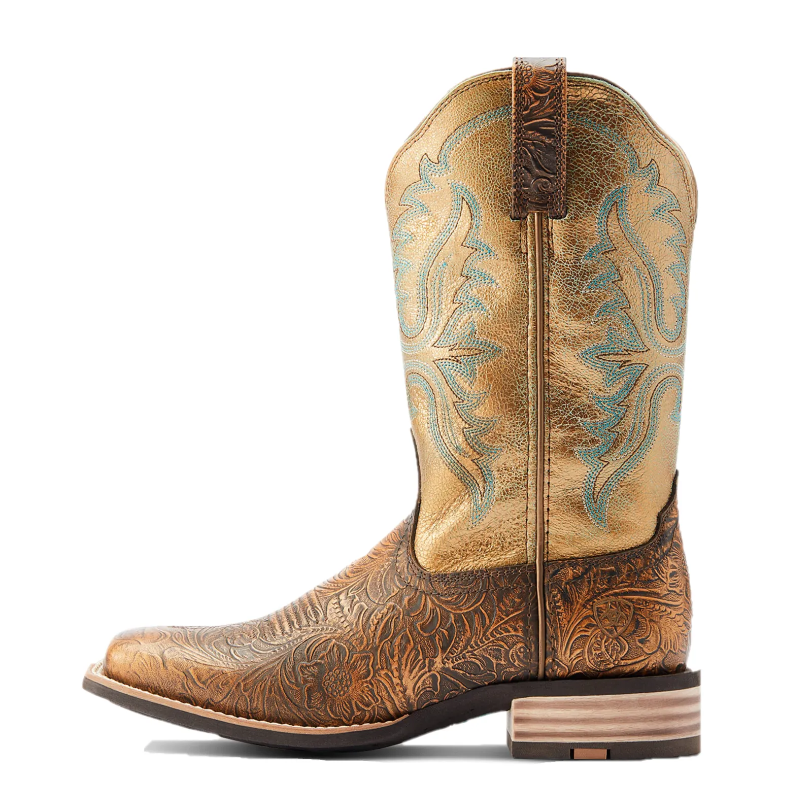 Ariat Ladies Olena Bronze Age & Green Mile Western Boots 10044442