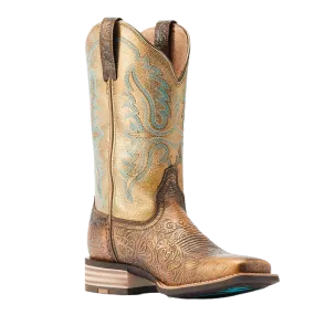 Ariat Ladies Olena Bronze Age & Green Mile Western Boots 10044442