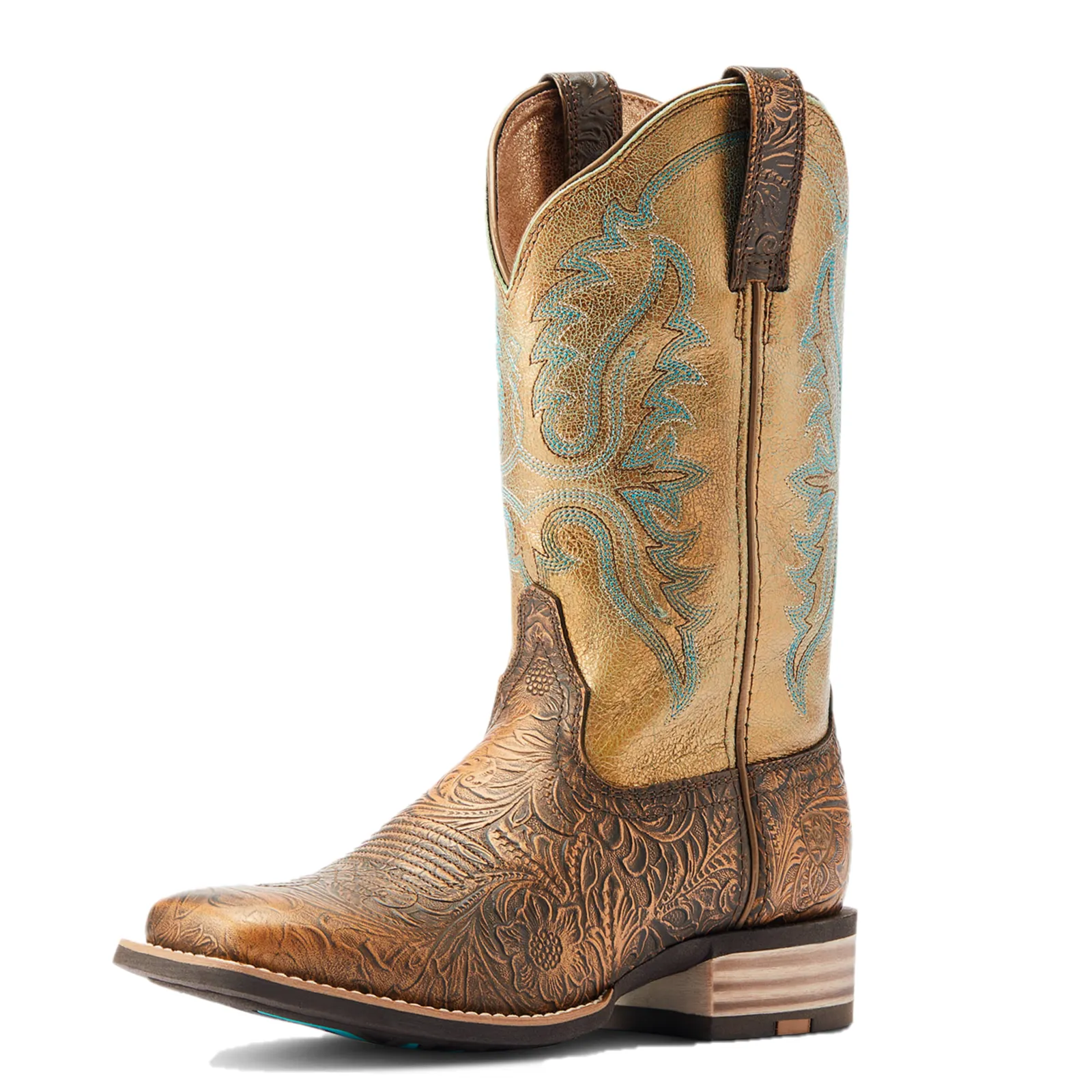 Ariat Ladies Olena Bronze Age & Green Mile Western Boots 10044442