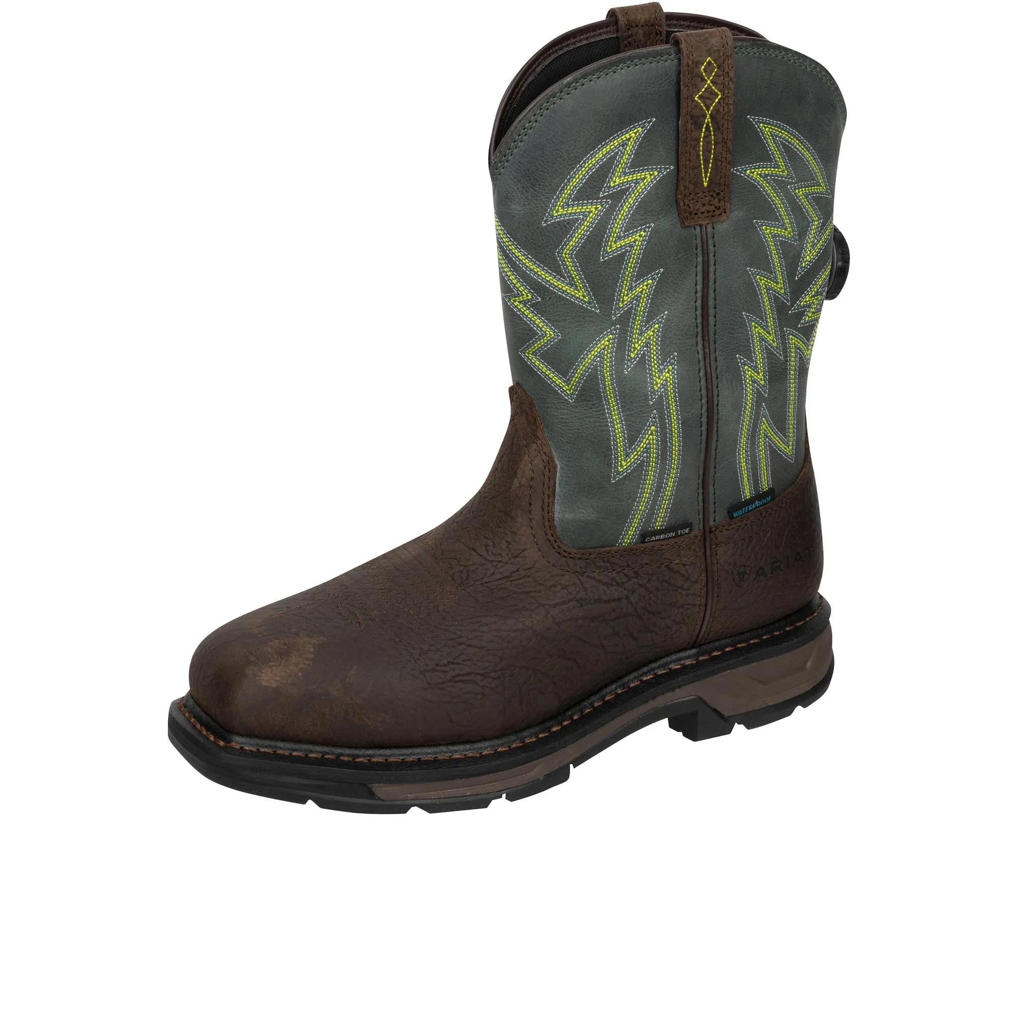 Ariat WorkHog XT BOA Carbon Fiber Toe Bruin Brown Dark Forest