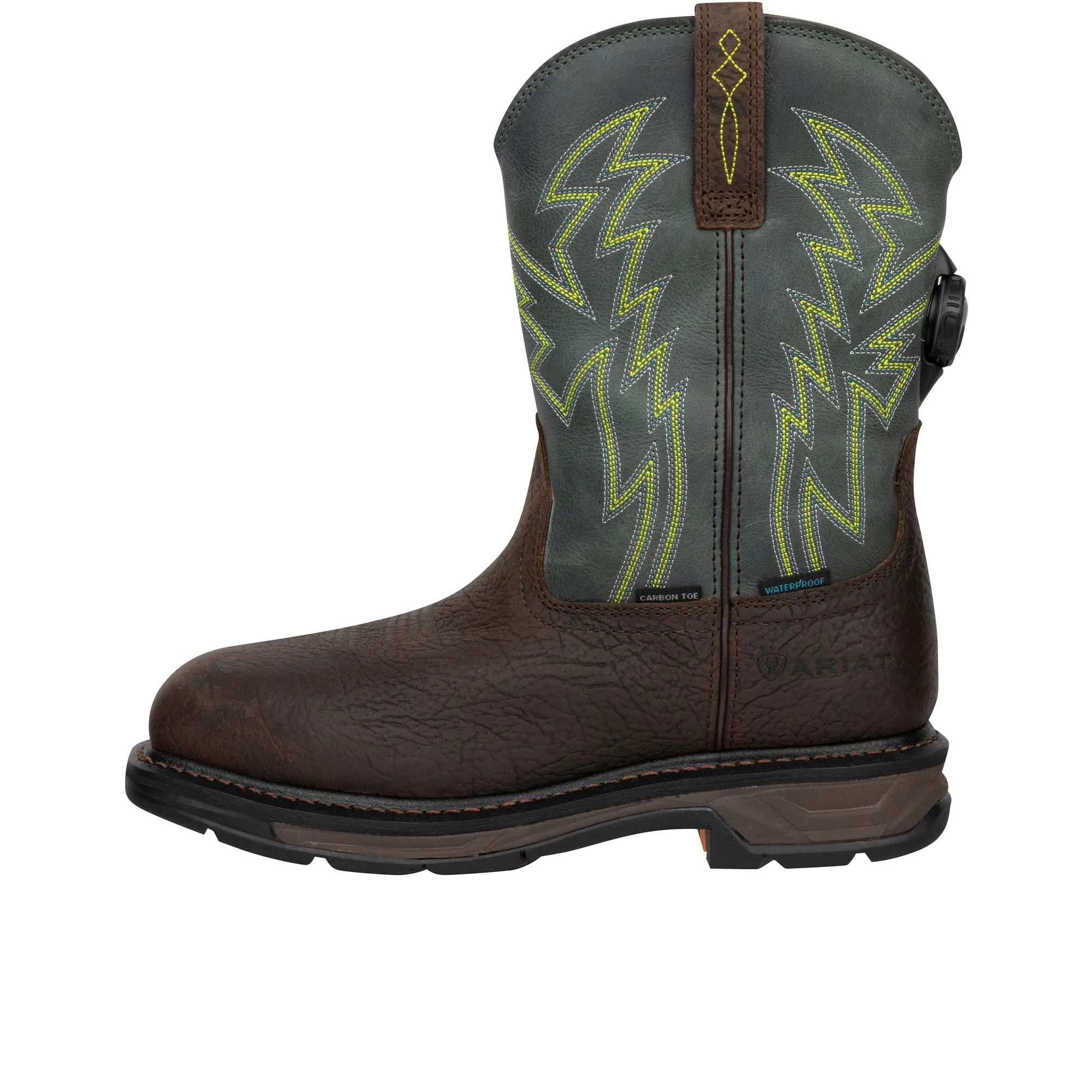 Ariat WorkHog XT BOA Carbon Fiber Toe Bruin Brown Dark Forest