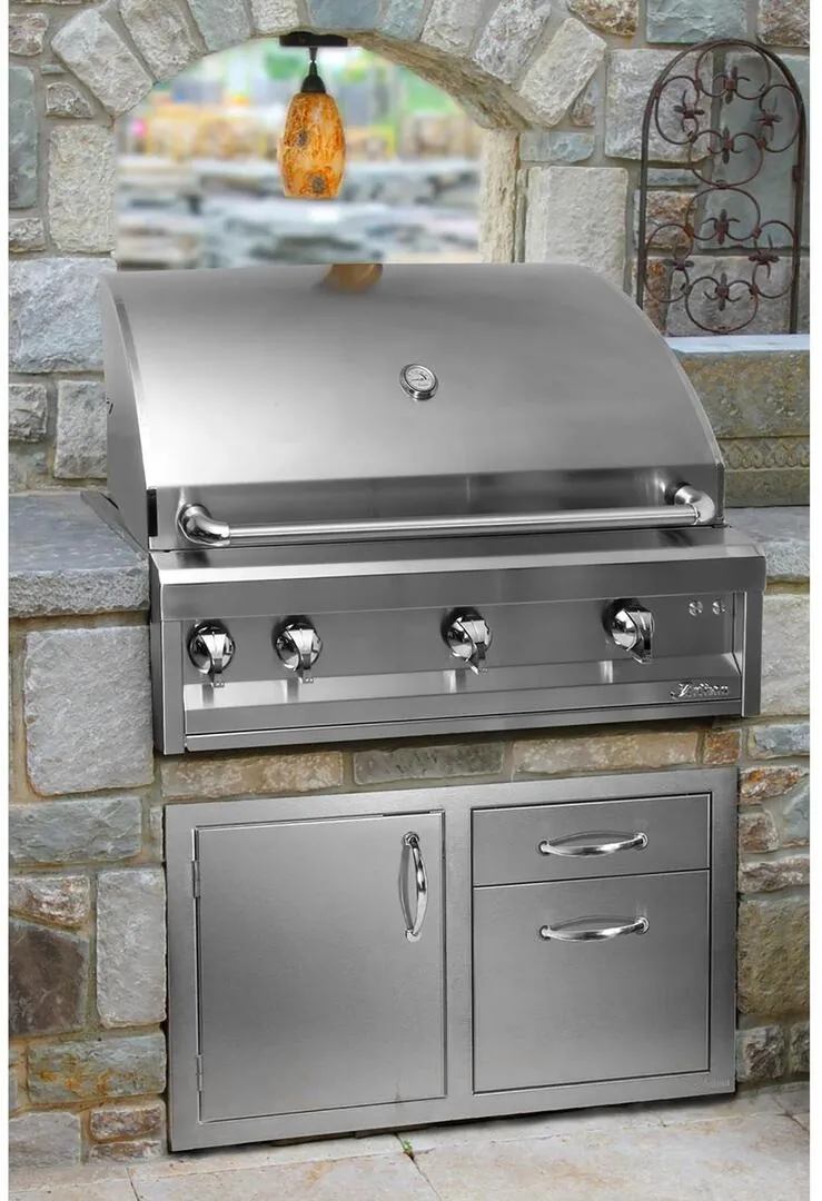 Artisan 36'' Professional 3-Burner Built-In Natural Gas Grill With Rotisserie