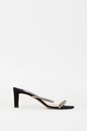 Black & Silver Crystal Bea 65 Heel