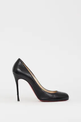 Black Leather Fifi 110 Pump