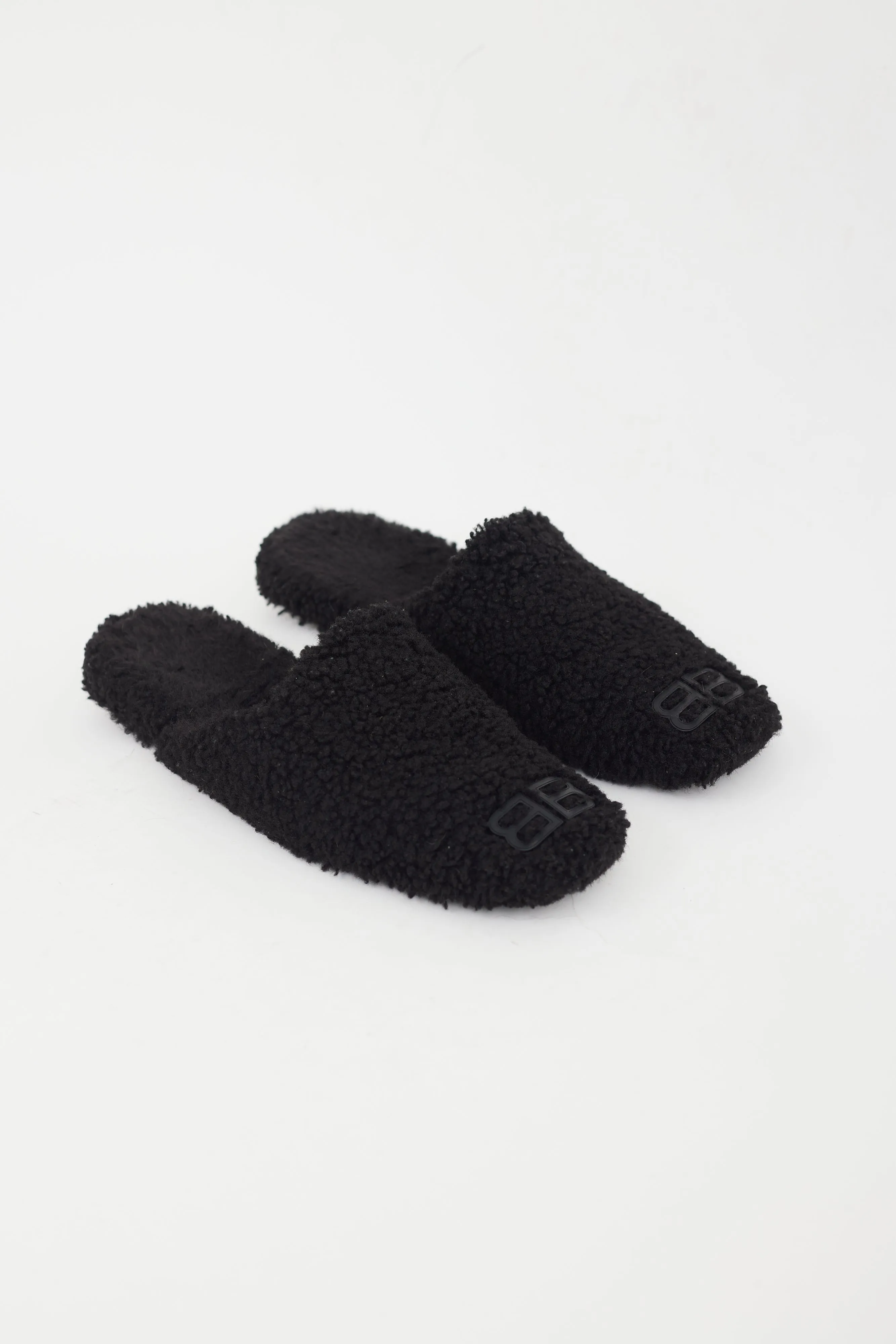 Black Terry BB Logo Slipper