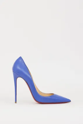 Blue Leather So Kate 120 Pump