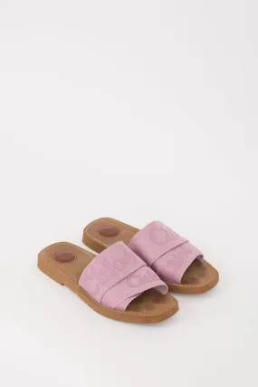 Brown & Pink Woody Logo Slide