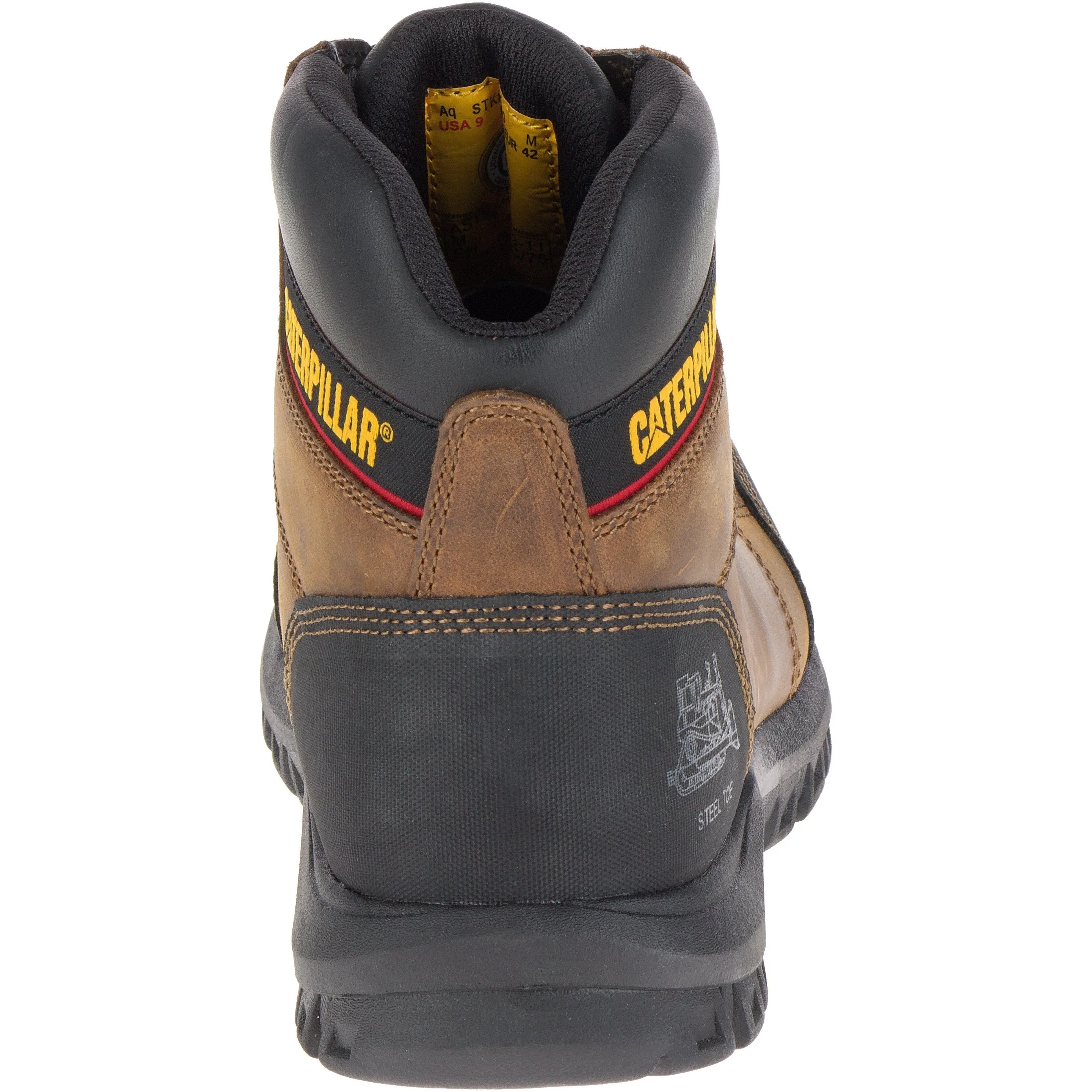 Caterpillar FORGE ASTM F2413-11 I/75 C/75 P90900 Dark Beige Steel Toe Safety Work Boot