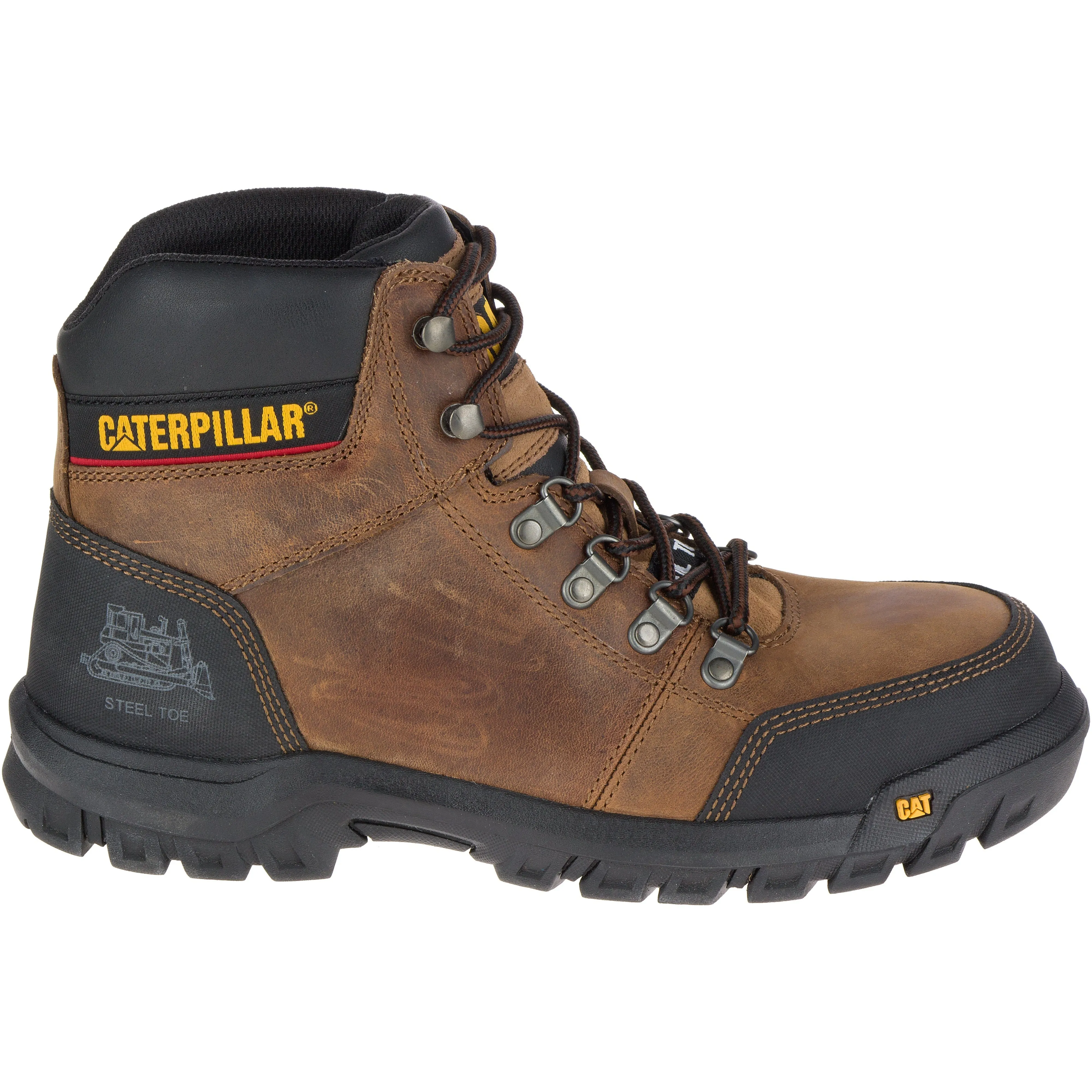 Caterpillar FORGE ASTM F2413-11 I/75 C/75 P90900 Dark Beige Steel Toe Safety Work Boot