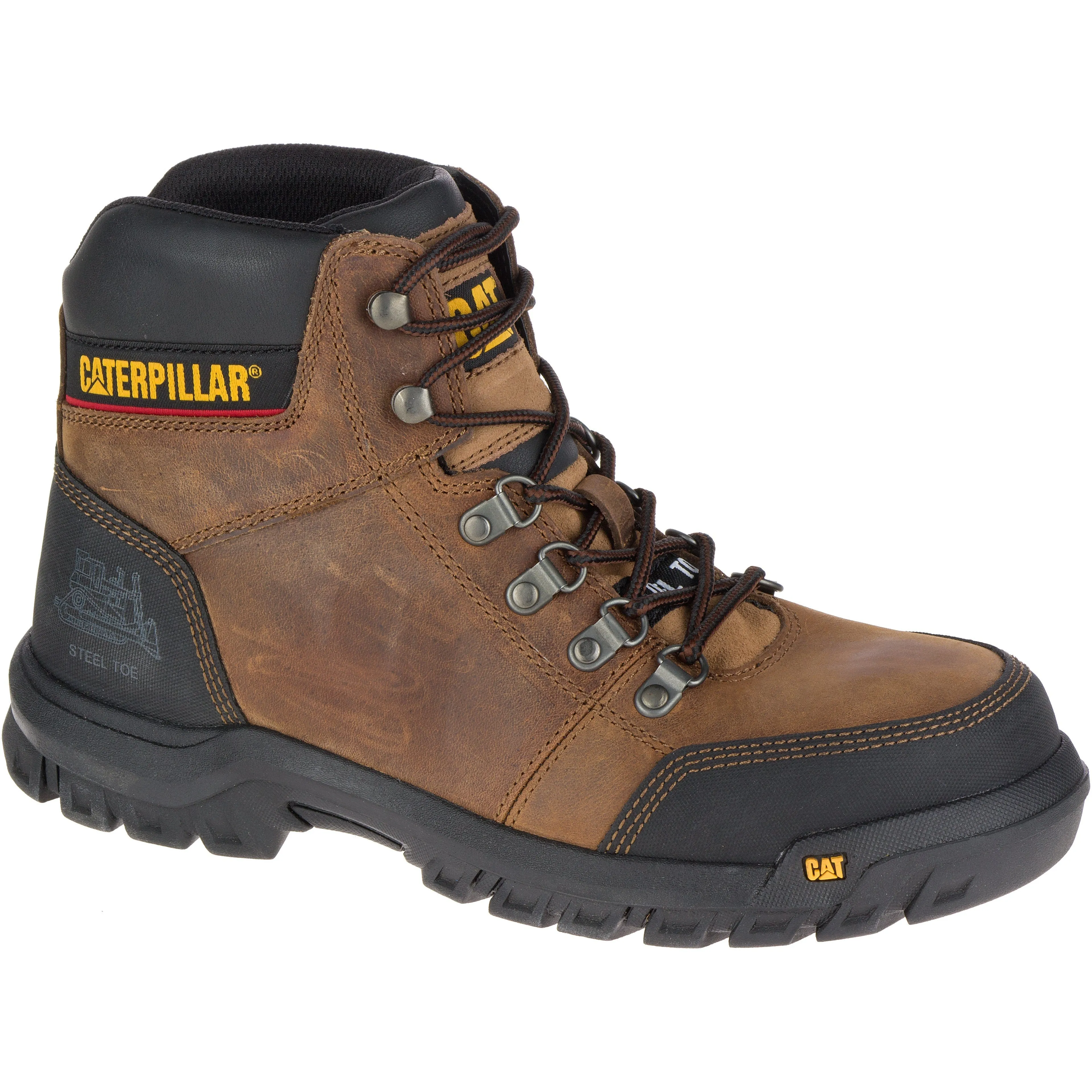 Caterpillar FORGE ASTM F2413-11 I/75 C/75 P90900 Dark Beige Steel Toe Safety Work Boot