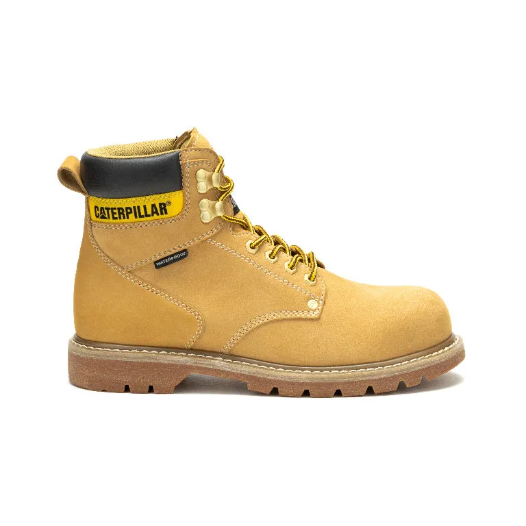 Caterpillar SECOND SHIFT ANSI F2413-11 I/75 C/75 P91659 Honey Nubuck Steel Toe Waterproof Work Boot