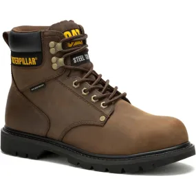 Caterpillar SECOND SHIFT ANSI F2413-11 I/75 C/75 P91660 Steel Toe Dark Brown Waterproof Work Boot