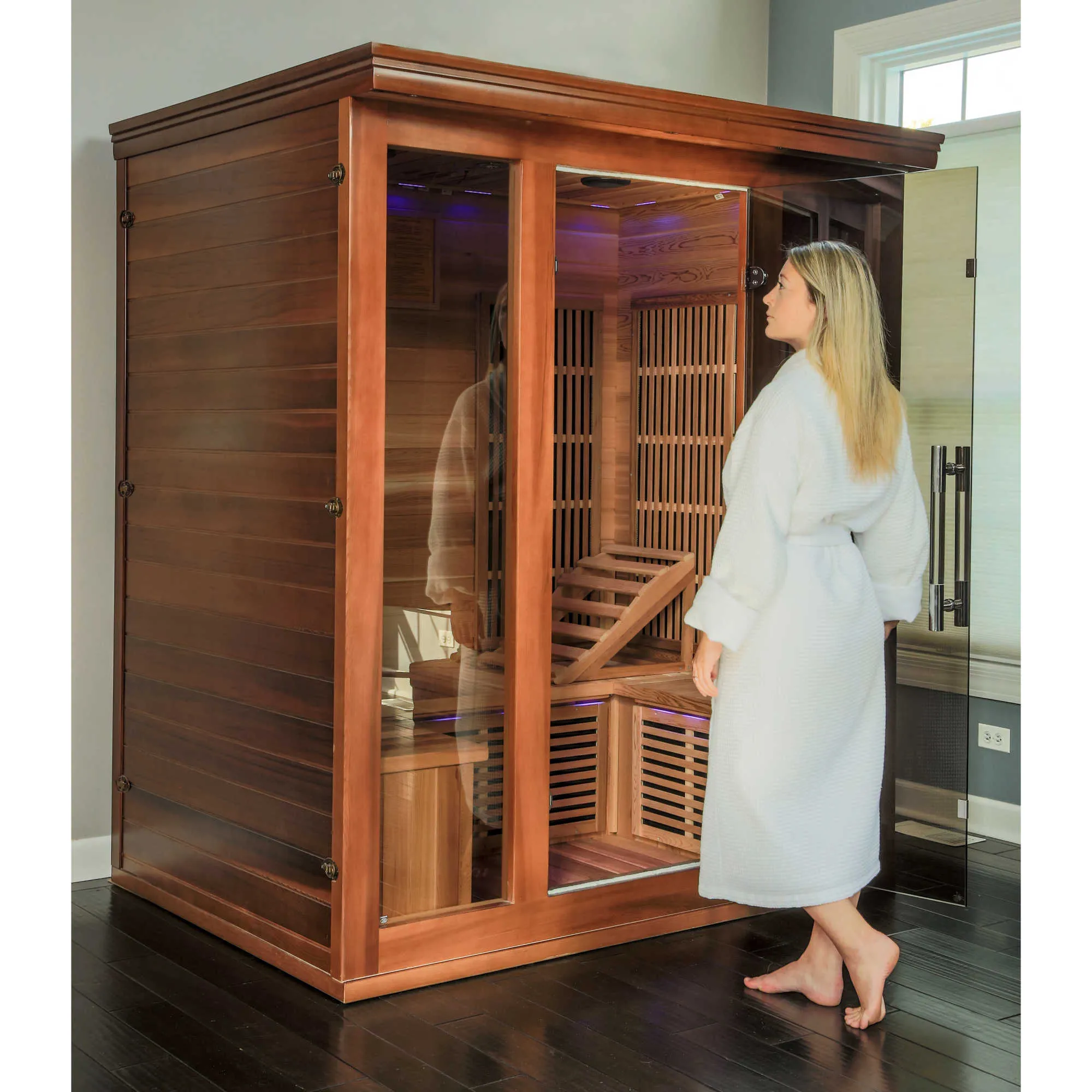 Cedar Elite 4-5 Person Premium Sauna w/ 9 Carbon Heaters