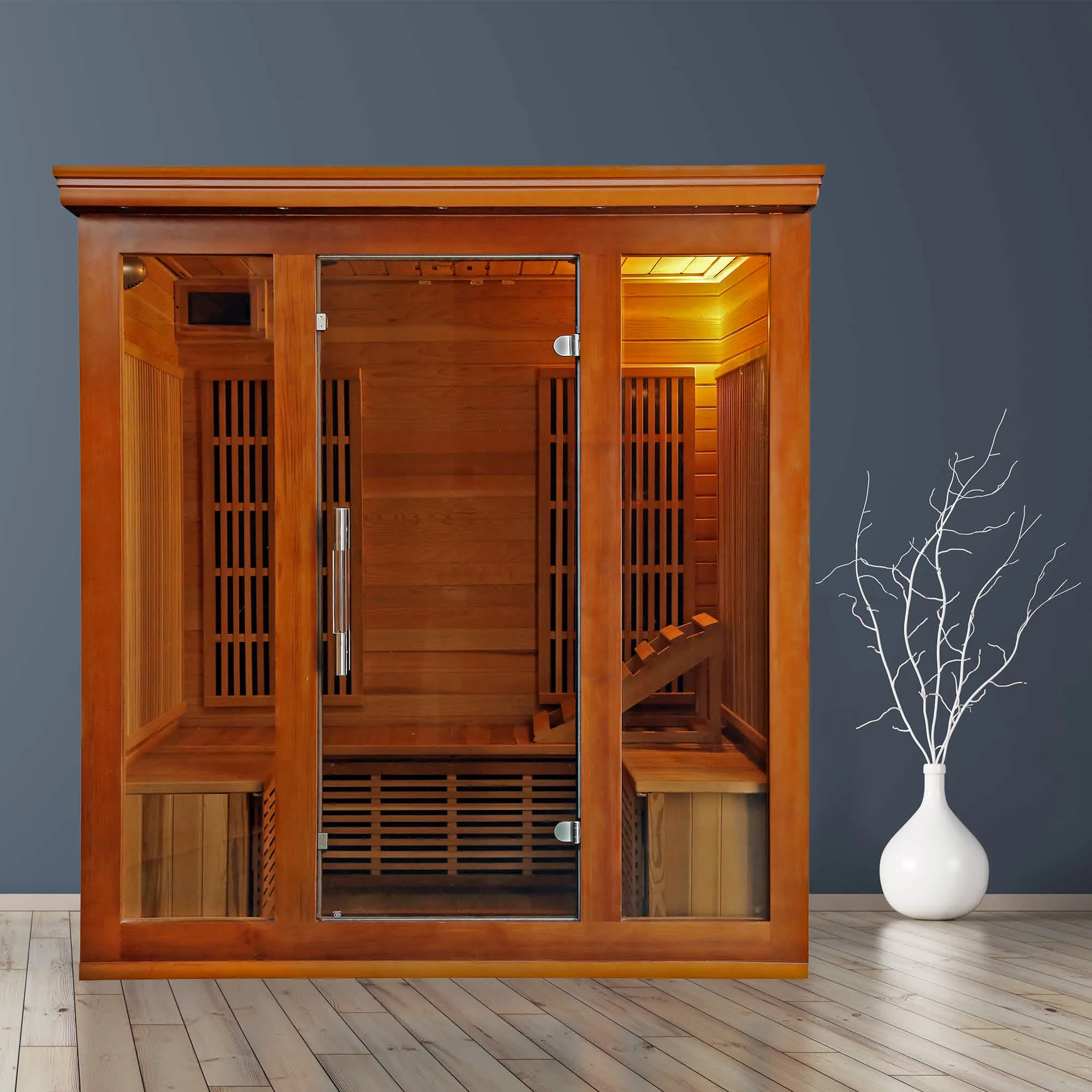 Cedar Elite 4-5 Person Premium Sauna w/ 9 Carbon Heaters