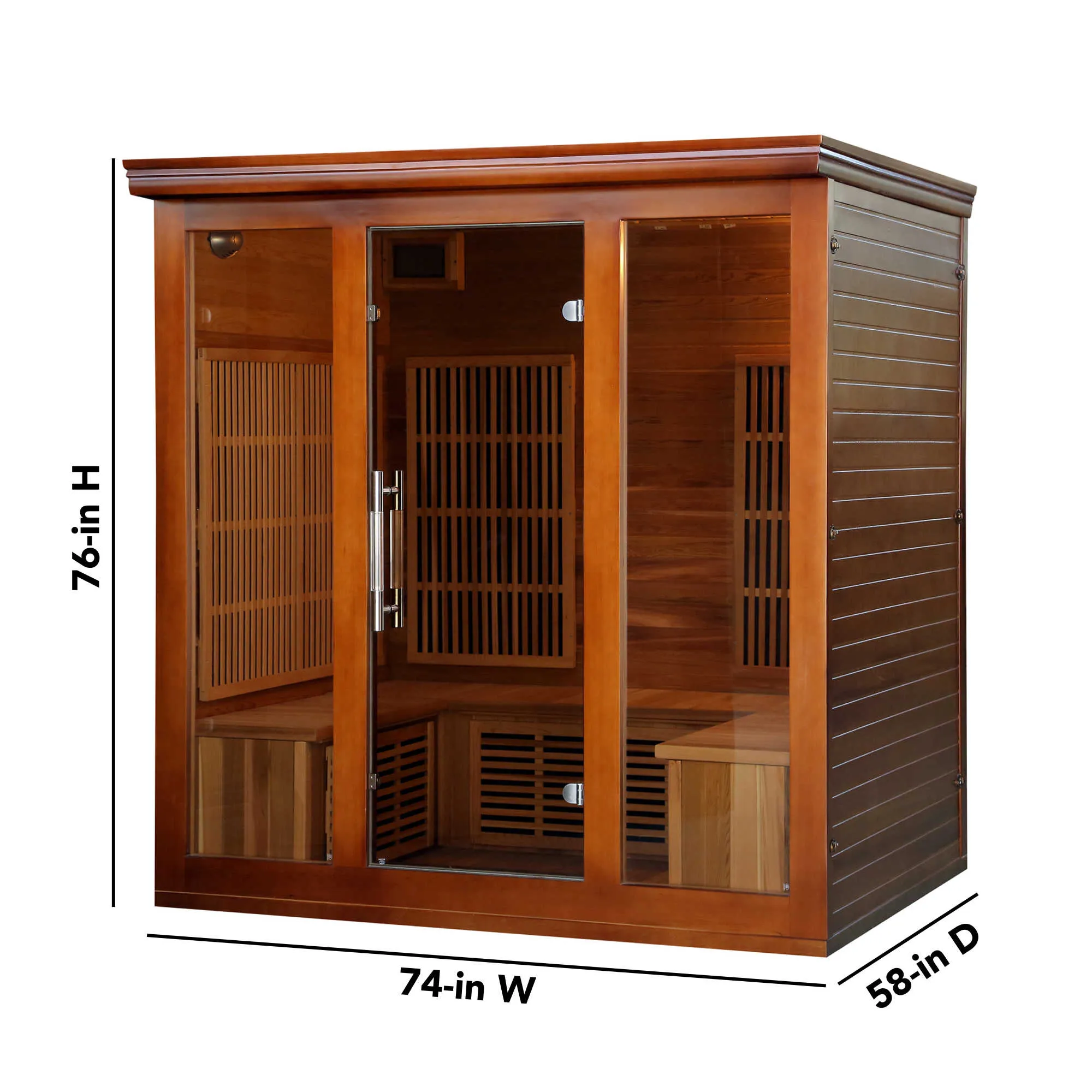 Cedar Elite 4-5 Person Premium Sauna w/ 9 Carbon Heaters