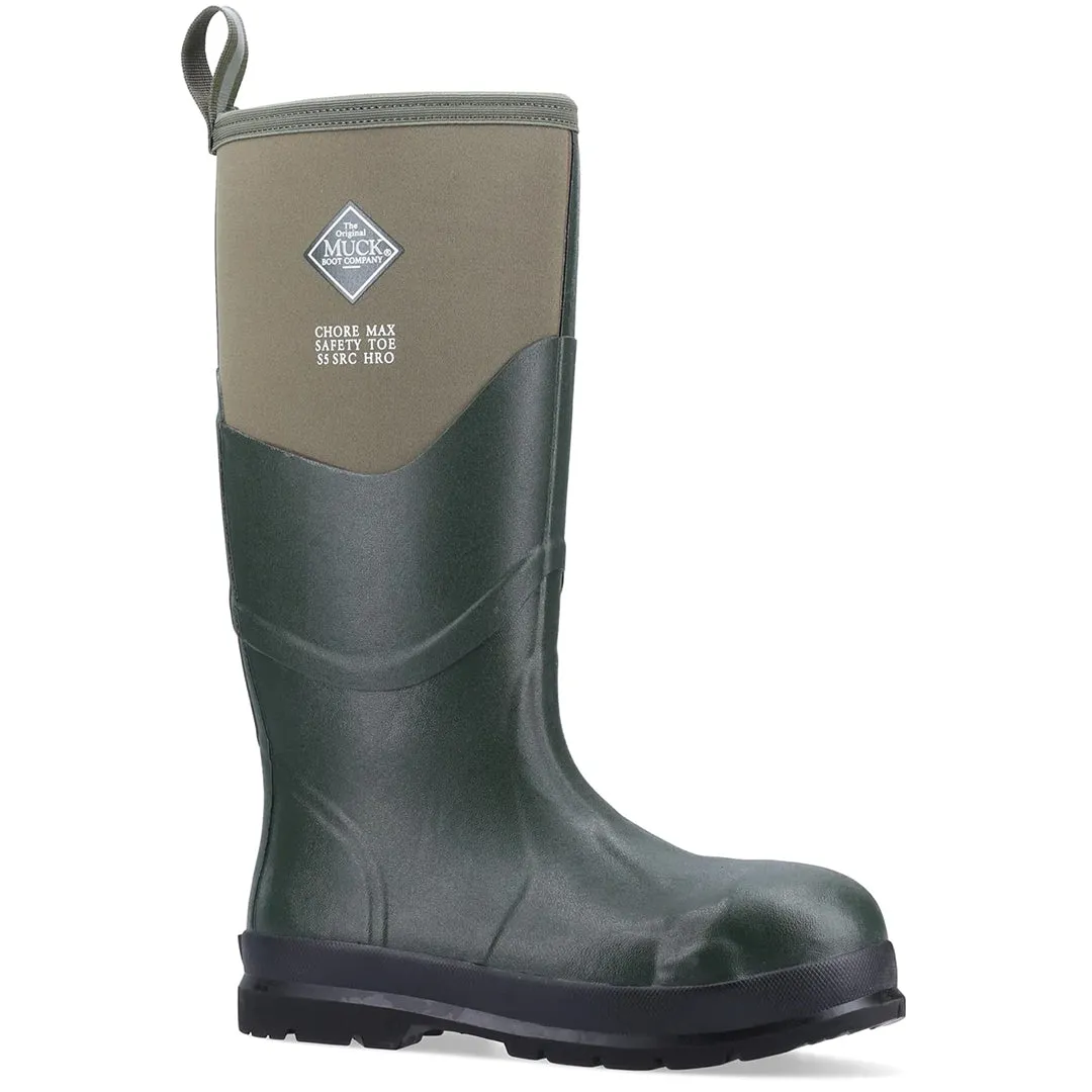 Chore Max Steel Toe S5 Safety Wellington - Moss by Muckboot