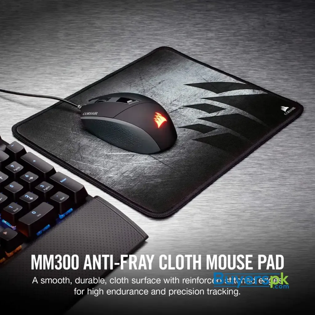 Corsair Mm300 - Anti-fray Cloth Gaming Mouse Pad - High-performance Mouse Pad Optimized for Gaming