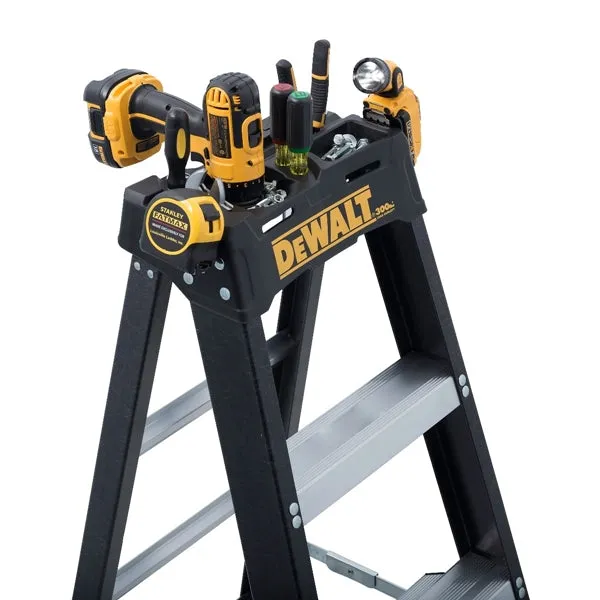 DeWALT by Louisville DXL3010 Series DXL3010-04 Step Ladder, 4 ft H, Type IA Duty Rating, Fiberglass, 300 lb