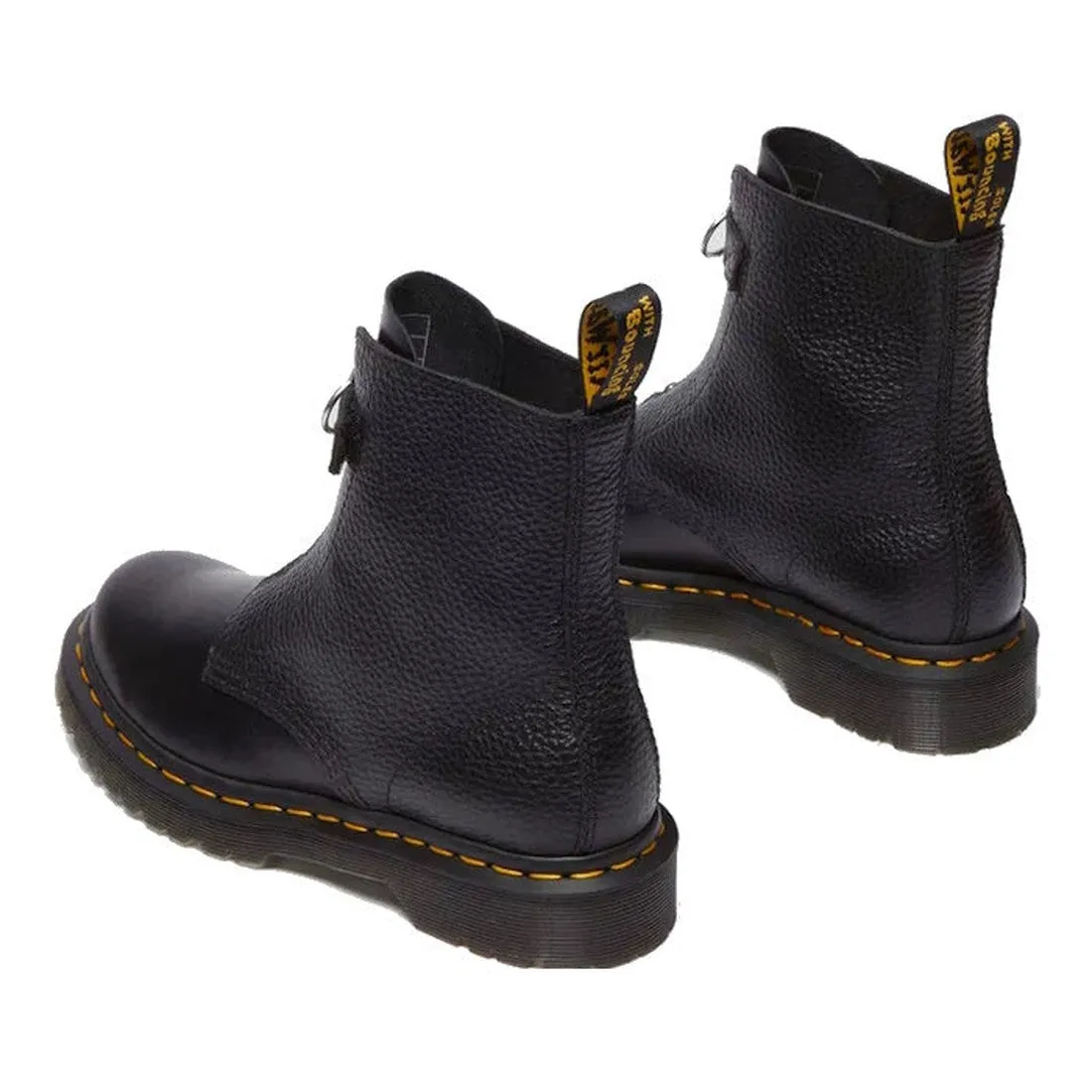 Dr Martens Pascal Front Zip 1460 8 Eye Black  Wanama Leather