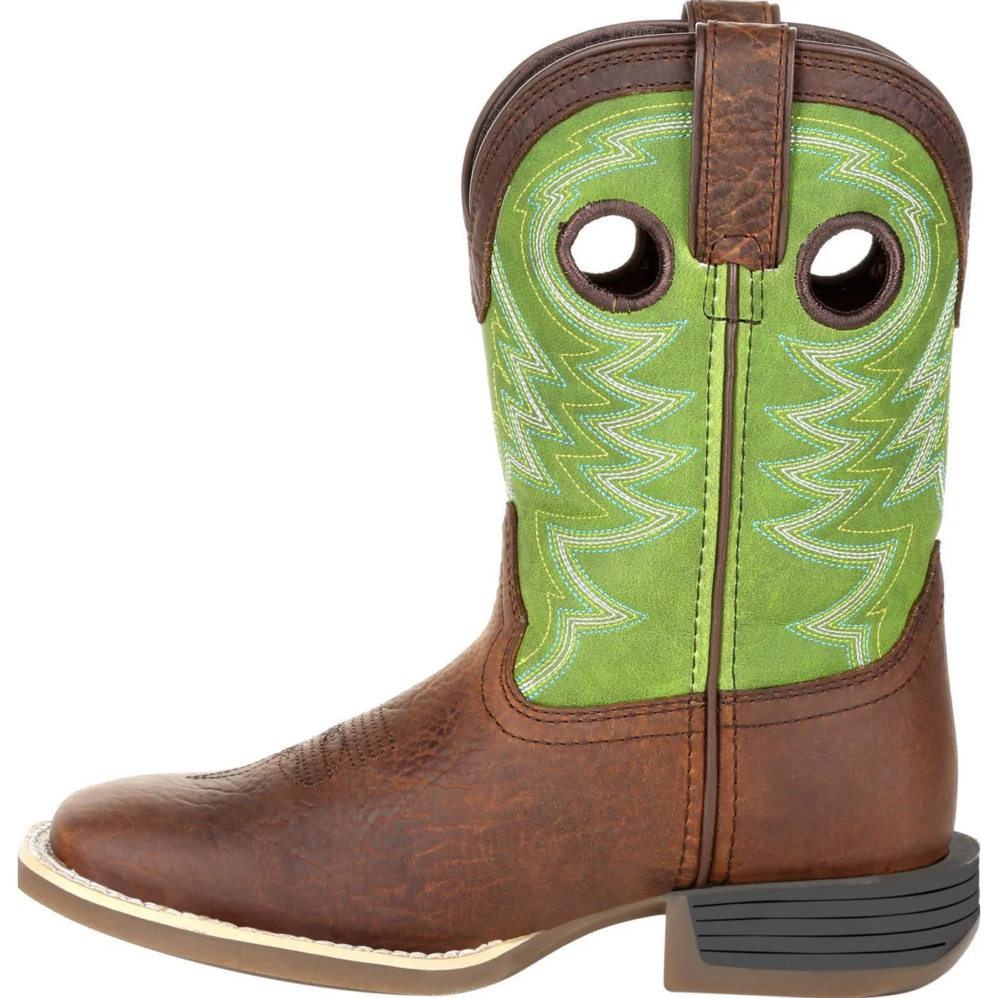 Durango® Lil' Rebel Pro™ Big Kid's Lime Western Boot