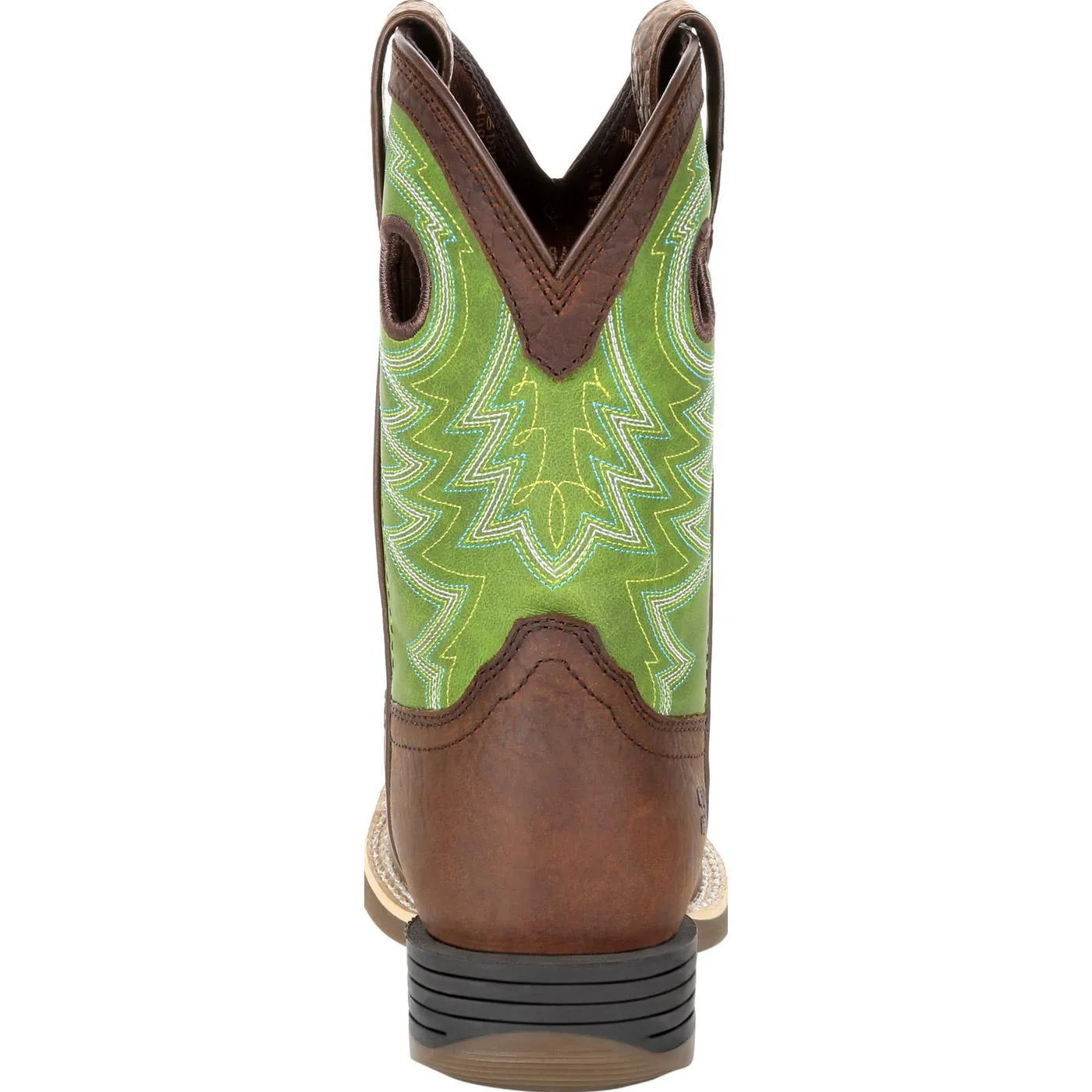 Durango® Lil' Rebel Pro™ Big Kid's Lime Western Boot