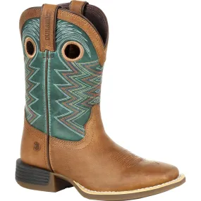 Durango Lil' Rebel Pro Big Kid's Teal Western Boot