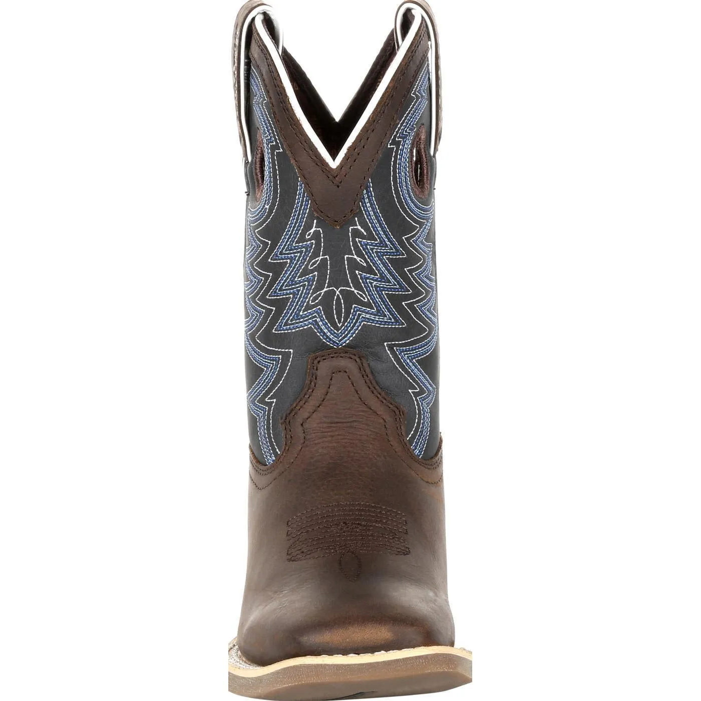 Durango Little Kids - Brown and Blue Western Boot - Square toe