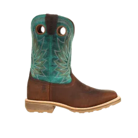 Durango® Men's Maverick Ranger Brown & Turquoise Square Toe Boots DDB0300