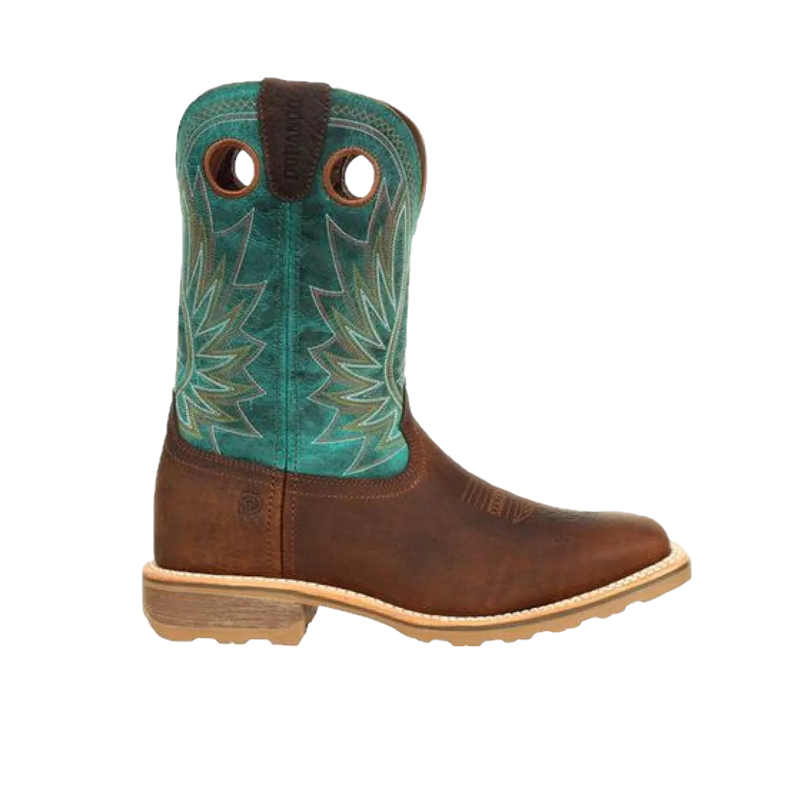 Durango® Men's Maverick Ranger Brown & Turquoise Square Toe Boots DDB0300