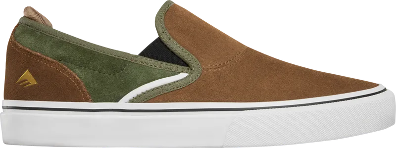 EMERICA WINO G6 SLIP ON BROWN/GREEN