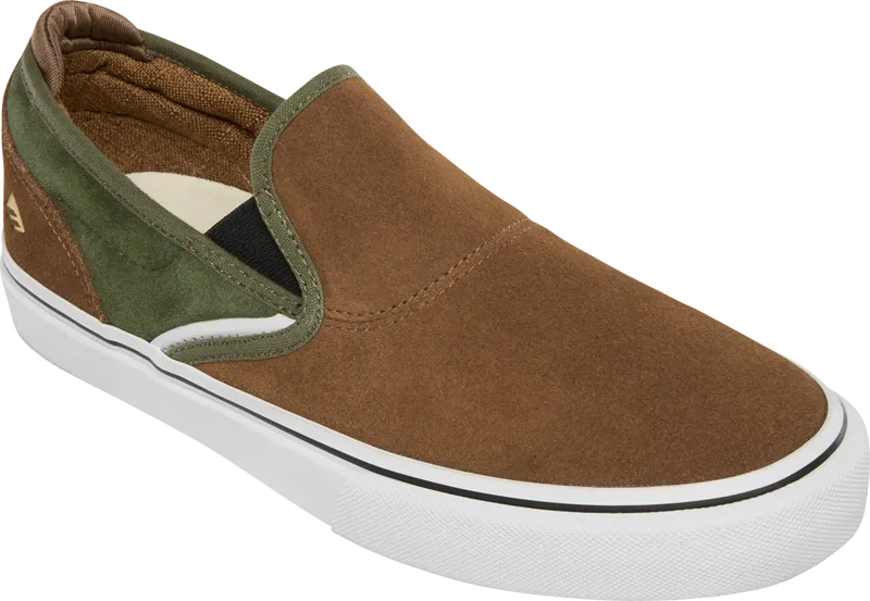 EMERICA WINO G6 SLIP ON BROWN/GREEN