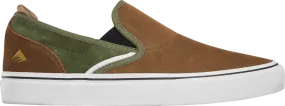 EMERICA WINO G6 SLIP ON BROWN/GREEN