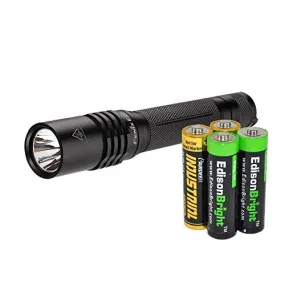 Fenix E20 2015 265 Lumen XP-E2 LED motion control tactical Flashlight with Two EdisonBright AA Alkaline batteries