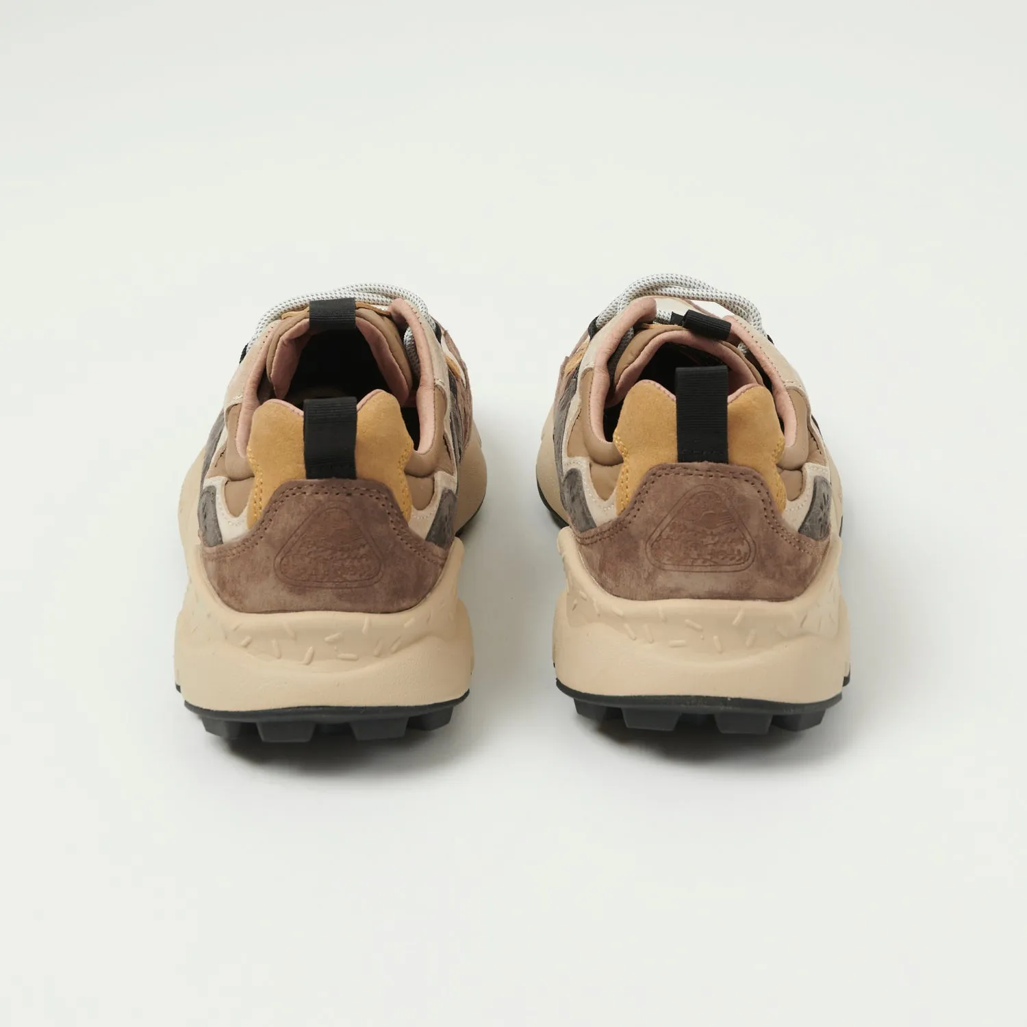 Flower Mountain Yamano 3 Man Suede/Nylon Rip-Stop Sneaker - Beige/Brown