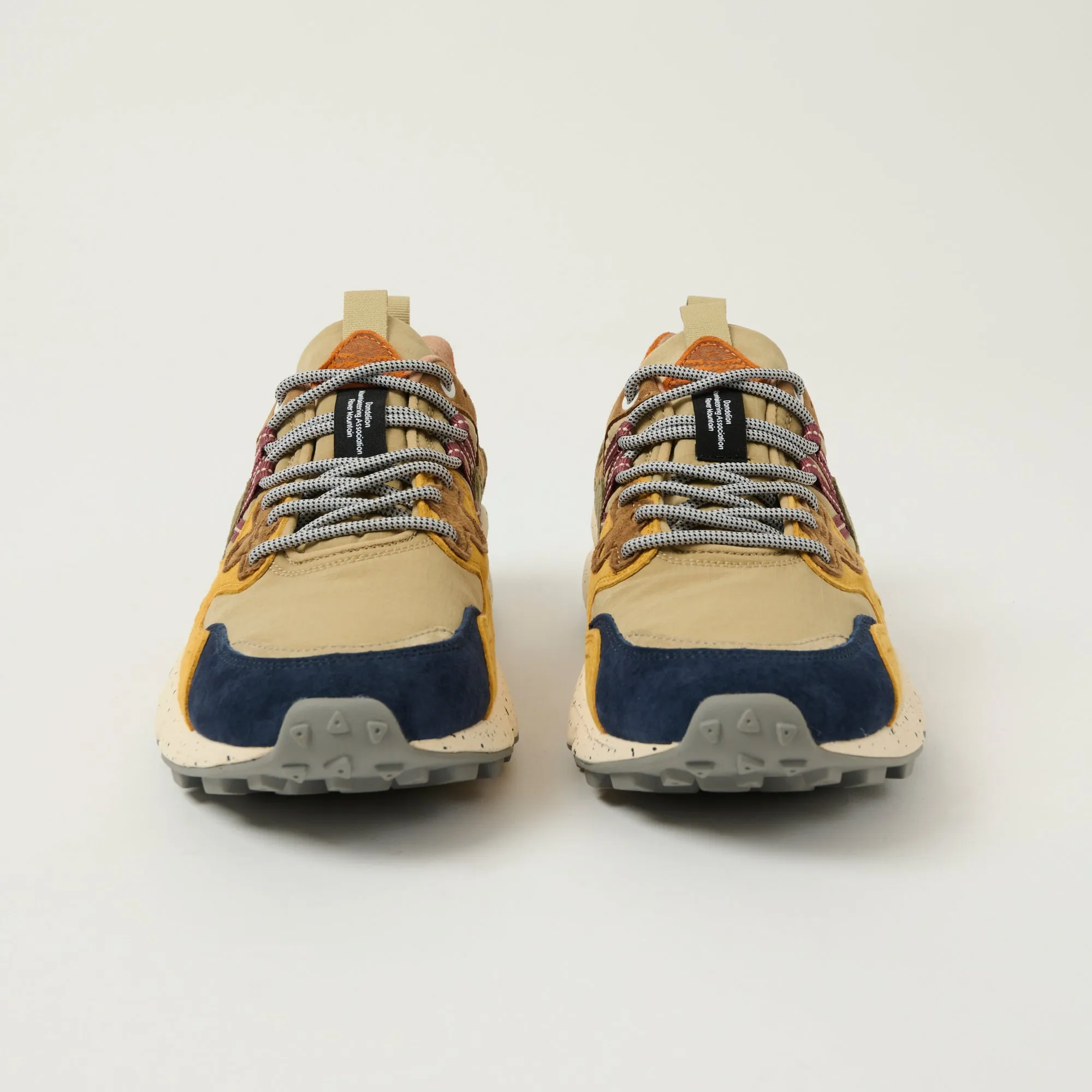 Flower Mountain Yamano 3 Man Suede/Nylon Sneaker -Navy/Cream