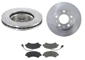 For 2014-2021 Ram Promaster 1500 2500 35 Front Disc Brake Rotors & Semi Met Pads