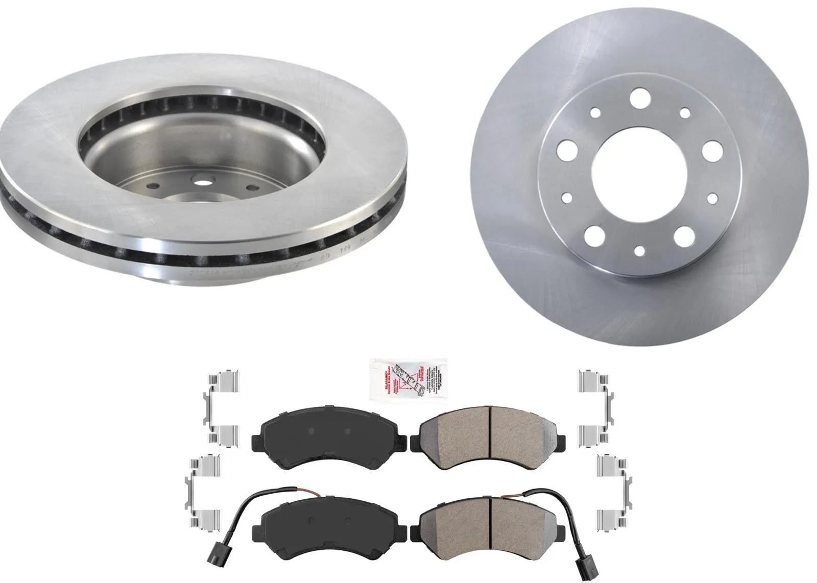 Front Disc Brake Rotors Semi Metallic Pads for Ram Promaster 1500 Van 2014-2021