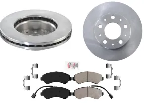 Front Disc Brake Rotors Semi Metallic Pads for Ram Promaster 2500 3500 2014-2021