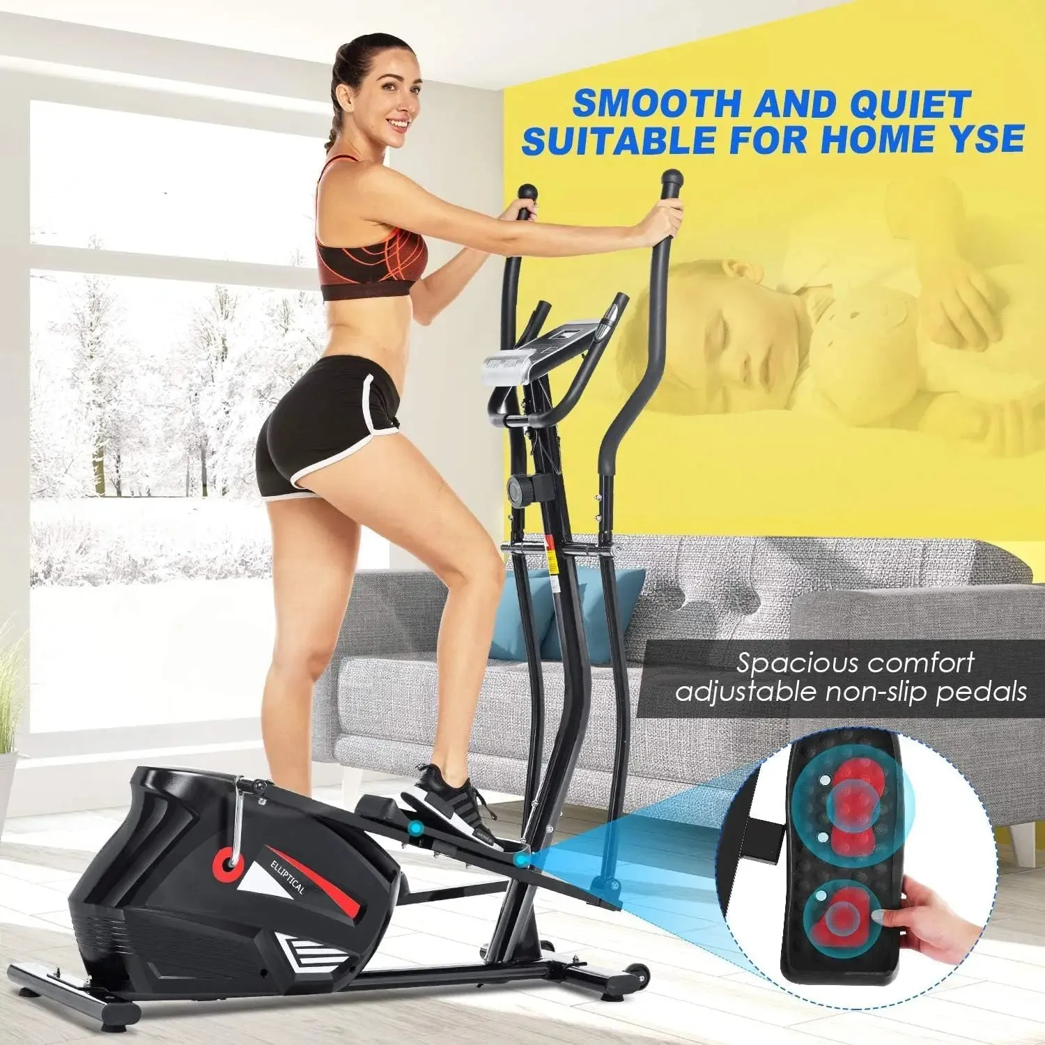 Heavy-Duty Elliptical Cross Trainer - Essential for Stroke Recovery