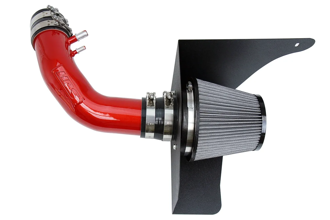 HPS Red Shortram Air Intake   Heat Shield for 2015-2017 Ford Mustang 3.7L V6