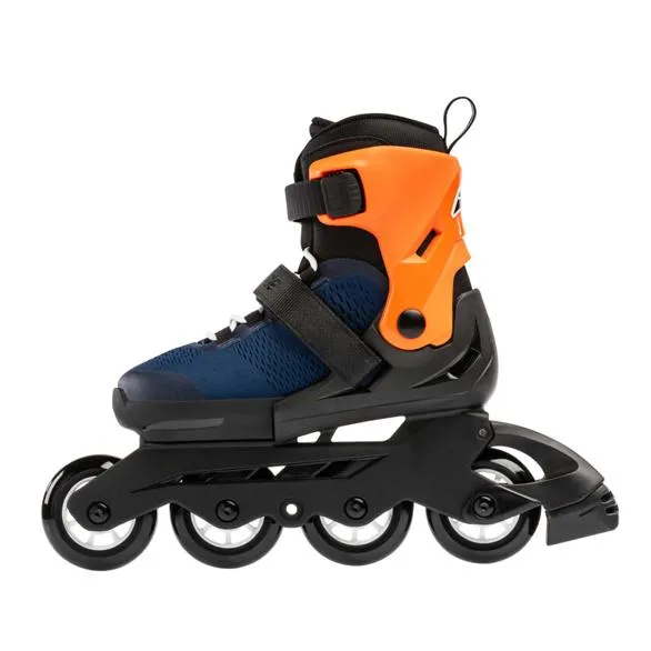 Kids Adjustable Rollerblade Microblade Blue Orange Inline Skates