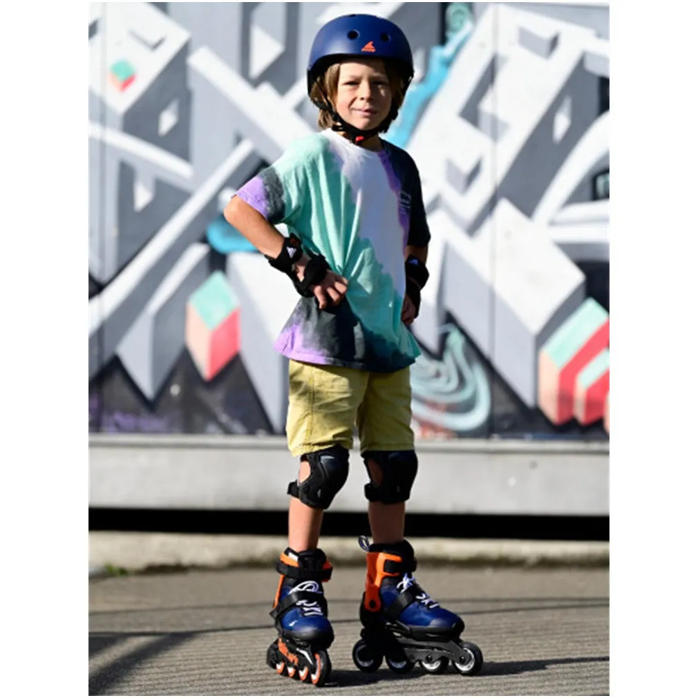 Kids Adjustable Rollerblade Microblade Blue Orange Inline Skates