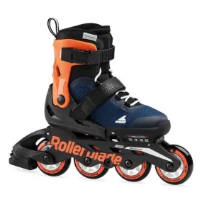 Kids Adjustable Rollerblade Microblade Blue Orange Inline Skates