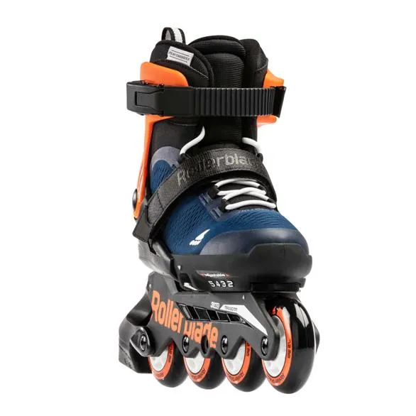 Kids Adjustable Rollerblade Microblade Blue Orange Inline Skates